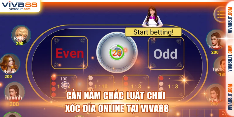 Cần nắm chắc luật chơi xóc đĩa online tại VIVA88