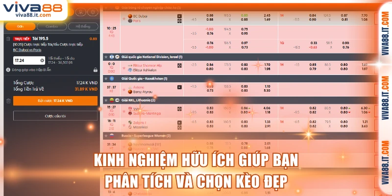 Kinh nghiệm hữu ích giúp bạn phân tích và chọn kèo đẹp