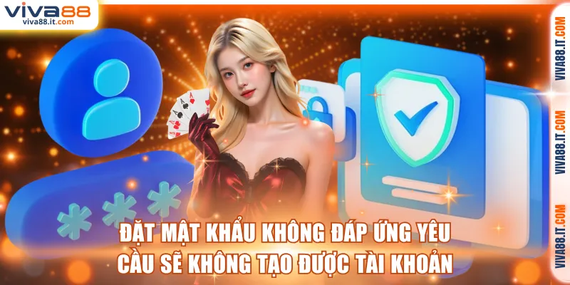 Mật khẩu không đáp ứng yêu cầu sẽ không tạo được tài khoản